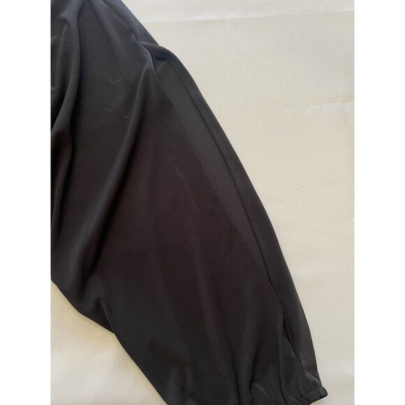 LAST TANGO Black Jumpsuit XL VNeck Dolman Split Sleeve Ankle Slit Pocket Stretch - Picture 9 of 15